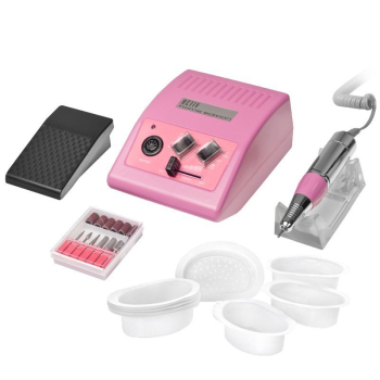 ZESTAW F-22 FREZARKA JD500 RÓŻOWA + MISECZKI DO MANICURE